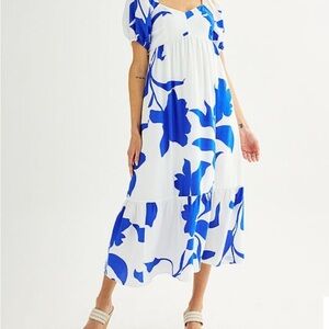 Nine West Babydoll Maxi Dress Women's Dress